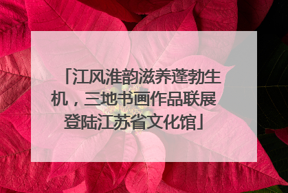 江风淮韵滋养蓬勃生机，三地书画作品联展登陆江苏省文化馆
