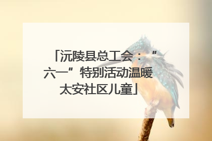 沅陵县总工会：“六一”特别活动温暖太安社区儿童