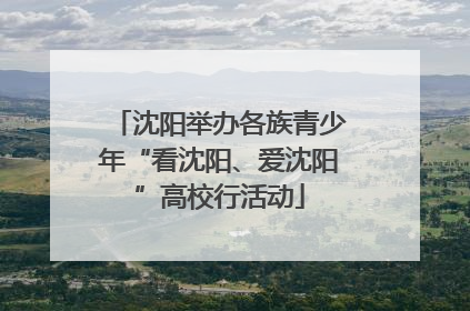 沈阳举办各族青少年“看沈阳、爱沈阳”高校行活动
