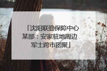 沈阳联勤保障中心某部：安家驻地周边 军士跨市团聚