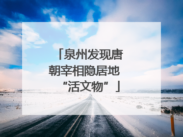 泉州发现唐朝宰相隐居地“活文物”