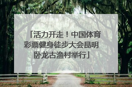 活力开走！中国体育彩票健身徒步大会昆明卧龙古渔村举行