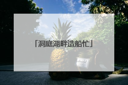 洞庭湖畔造船忙