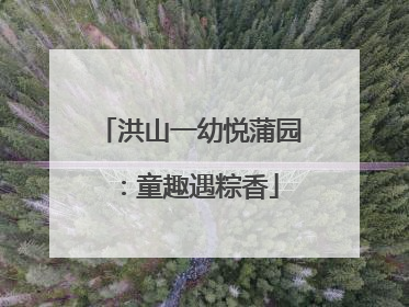 洪山一幼悦蒲园：童趣遇粽香