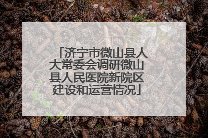 济宁市微山县人大常委会调研微山县人民医院新院区建设和运营情况