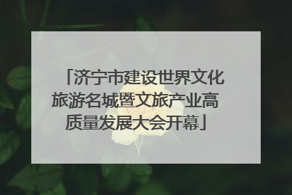 济宁市建设世界文化旅游名城暨文旅产业高质量发展大会开幕
