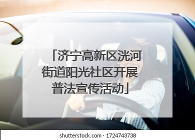 济宁高新区洸河街道阳光社区开展普法宣传活动