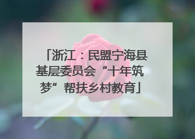 浙江：民盟宁海县基层委员会“十年筑梦”帮扶乡村教育