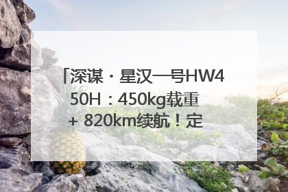 深谋・星汉一号HW450H：450kg载重+ 820km续航！定义低空运力新标准