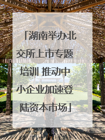 湖南举办北交所上市专题培训 推动中小企业加速登陆资本市场