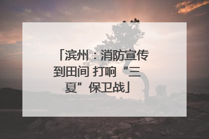 滨州：消防宣传到田间 打响“三夏”保卫战