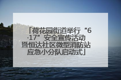 荷花园街道举行“6·17”安全宣传活动暨恒达社区微型消防站应急小分队启动式