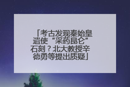 考古发现秦始皇遣使“采药昆仑”石刻？北大教授辛德勇等提出质疑