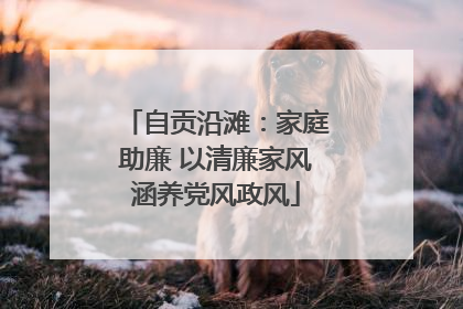 自贡沿滩：家庭助廉 以清廉家风涵养党风政风