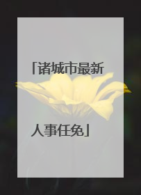 诸城市最新人事任免
