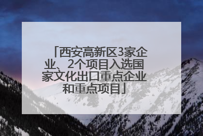 西安高新区3家企业、2个项目入选国家文化出口重点企业和重点项目