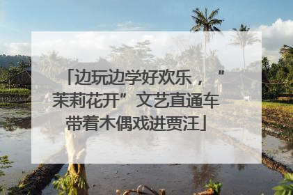 边玩边学好欢乐，“茉莉花开”文艺直通车带着木偶戏进贾汪