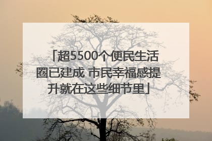 超5500个便民生活圈已建成 市民幸福感提升就在这些细节里