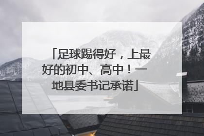 足球踢得好，上最好的初中、高中！一地县委书记承诺