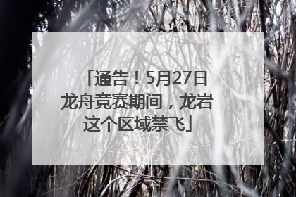 通告！5月27日龙舟竞赛期间，龙岩这个区域禁飞