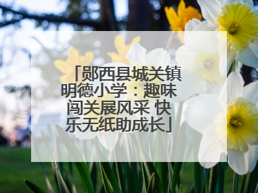 郧西县城关镇明德小学：趣味闯关展风采 快乐无纸助成长