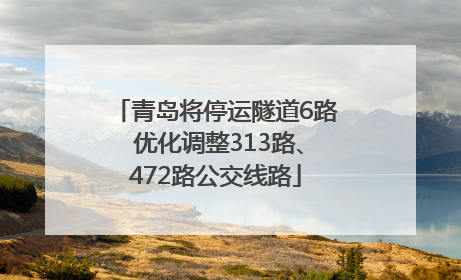 青岛将停运隧道6路 优化调整313路、472路公交线路