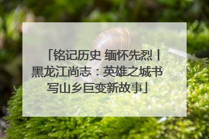 铭记历史 缅怀先烈丨黑龙江尚志：英雄之城书写山乡巨变新故事