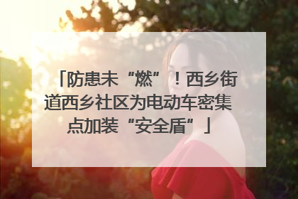 防患未“燃”！西乡街道西乡社区为电动车密集点加装“安全盾”