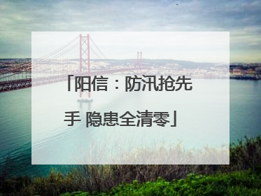阳信：防汛抢先手 隐患全清零