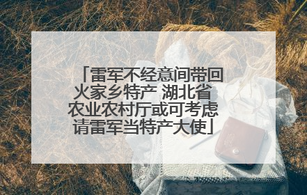 雷军不经意间带回火家乡特产 湖北省农业农村厅或可考虑请雷军当特产大使