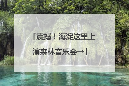 震撼!海淀这里上演森林音乐会→
