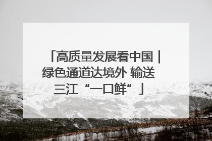 高质量发展看中国｜绿色通道达境外 输送三江“一口鲜”