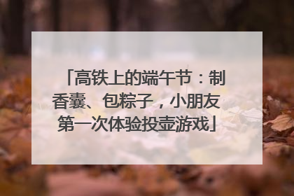 高铁上的端午节：制香囊、包粽子，小朋友第一次体验投壶游戏