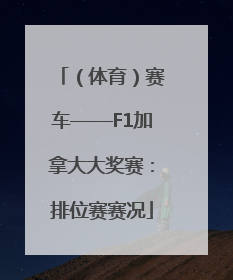 （体育）赛车——F1加拿大大奖赛：排位赛赛况