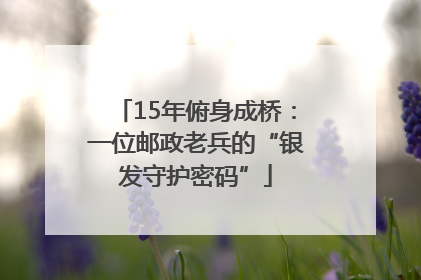 15年俯身成桥：一位邮政老兵的“银发守护密码”