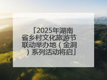 2025年湖南省乡村文化旅游节联动举办地（金洞）系列活动将启