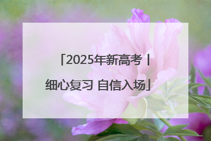 2025年新高考丨细心复习 自信入场