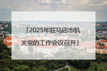2025年驻马店市机关党的工作会议召开
