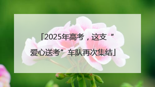 2025年高考，这支“爱心送考”车队再次集结