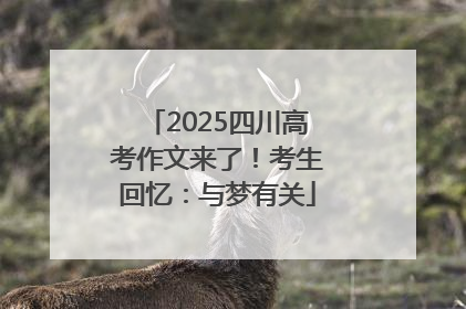 2025四川高考作文来了！考生回忆：与梦有关