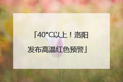 40°C以上！洛阳发布高温红色预警